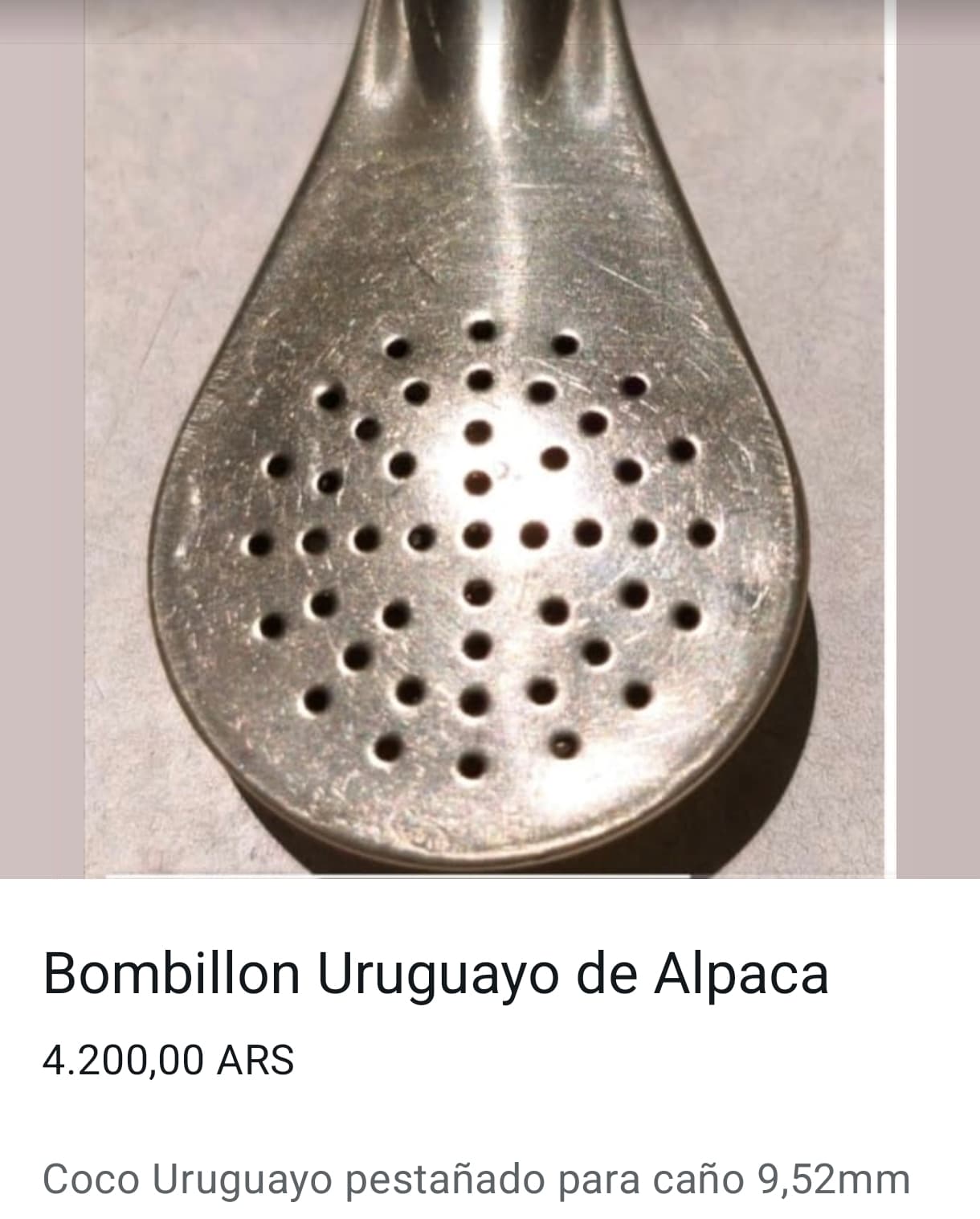 Bombillon Uruguayo Pestañado pra caño 9,52mm